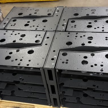 VF 12 switch frames. Laser-cut, robot-welded and powder-coated 